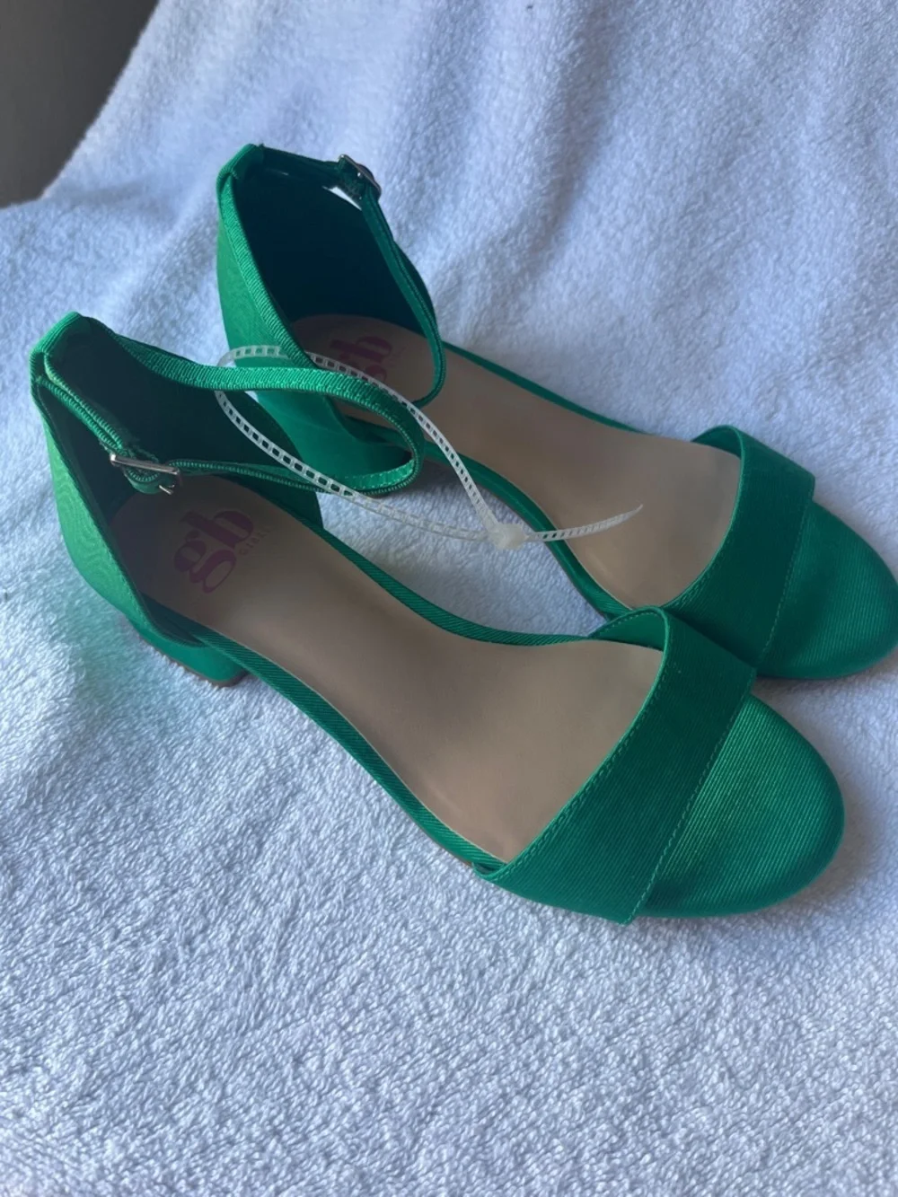 GB girls Emerald Green Ankle-Strap Open-Toe Sandals